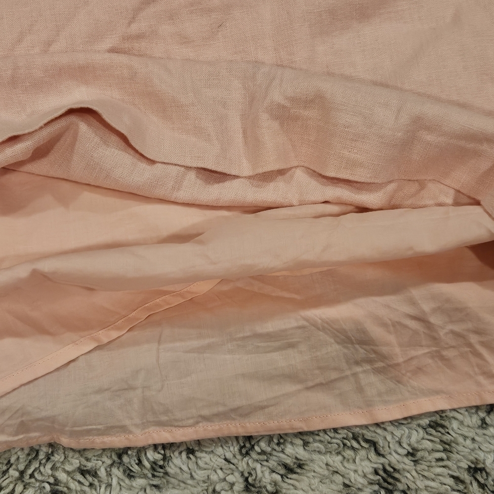 Tommy Bahama SZ M Daphne Sleevless Linen Blend Shift Dress Lined Pink Pockets - Picture 6 of 9